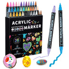 12/24/36/48 Colors Dual Tip Acrylic Paint Pens