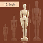 5.5/8/12 inch Artists Wooden Mannequin