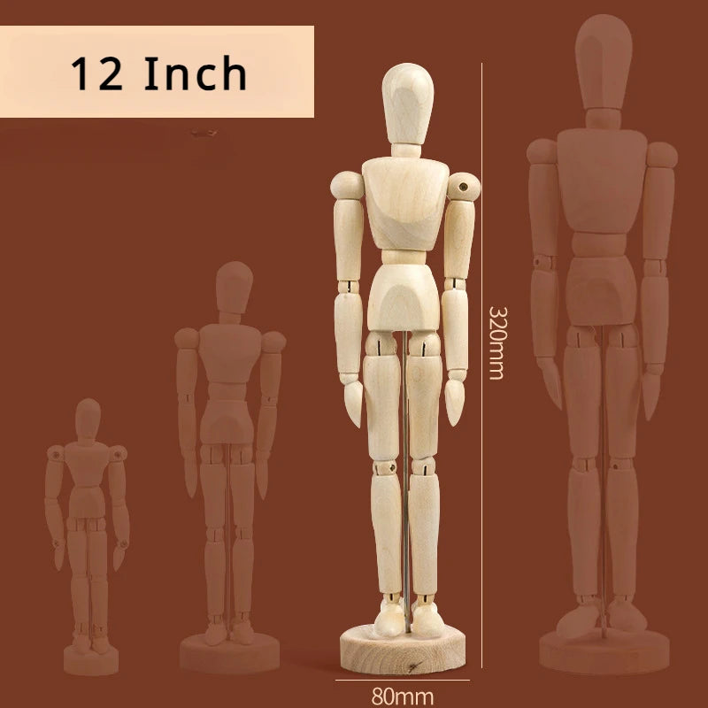5.5/8/12 inch Artists Wooden Mannequin