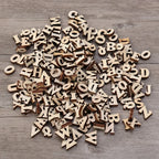 100Pcs Mixed Wooden A Z Letters