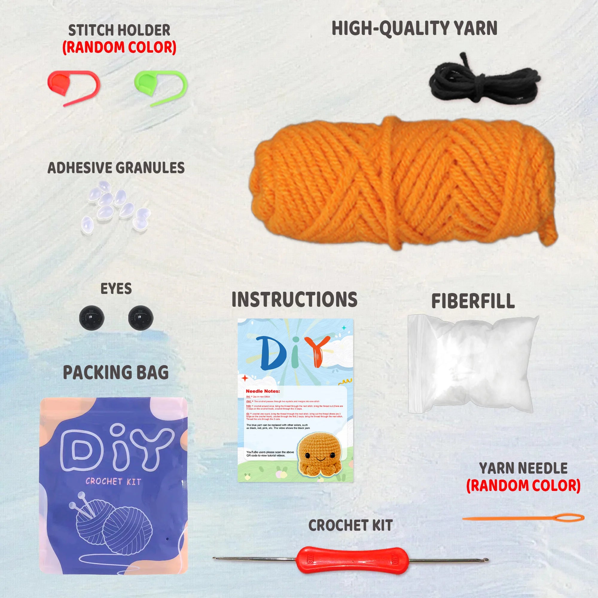 Crochet Kit for Beginners Small Octopus