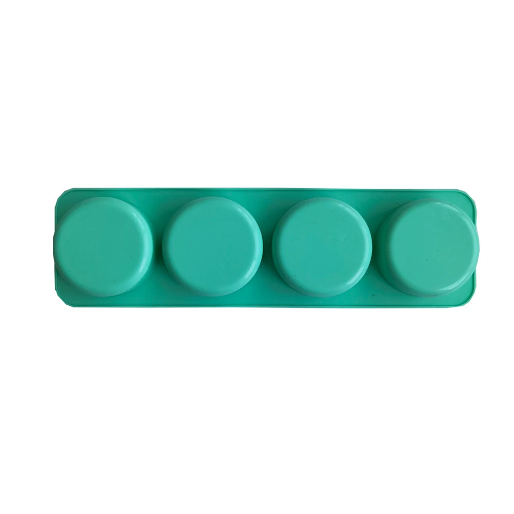 Silicone Soap Mold 4 Holes Oval Round Square DIY Soap Making Mould Homemade Mould Decoration Wax Candle Cake Tools