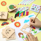 10-20pcs Wooden Drawing Stencils