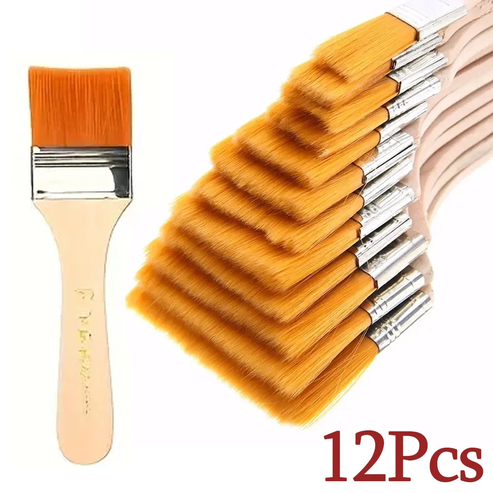12pcs/set Memory Nylon Paint Brush Set
