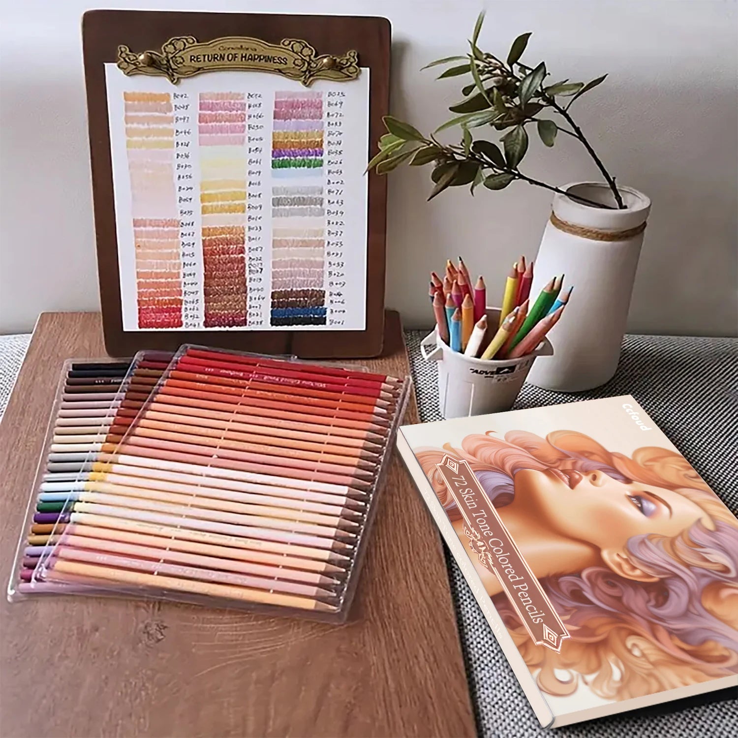 72 Skin Tones Colored Pencils Set
