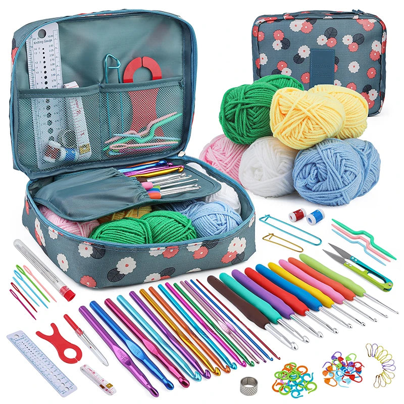 Knitting Crochet Hook Set with Bag