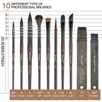 10Pcs Watercolor Brush Set