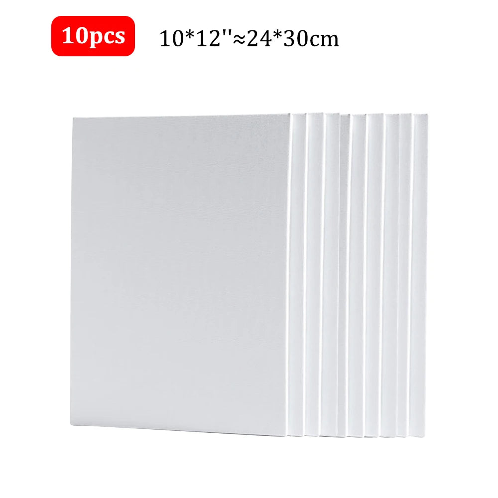10 Pcs Blank Canvas Board