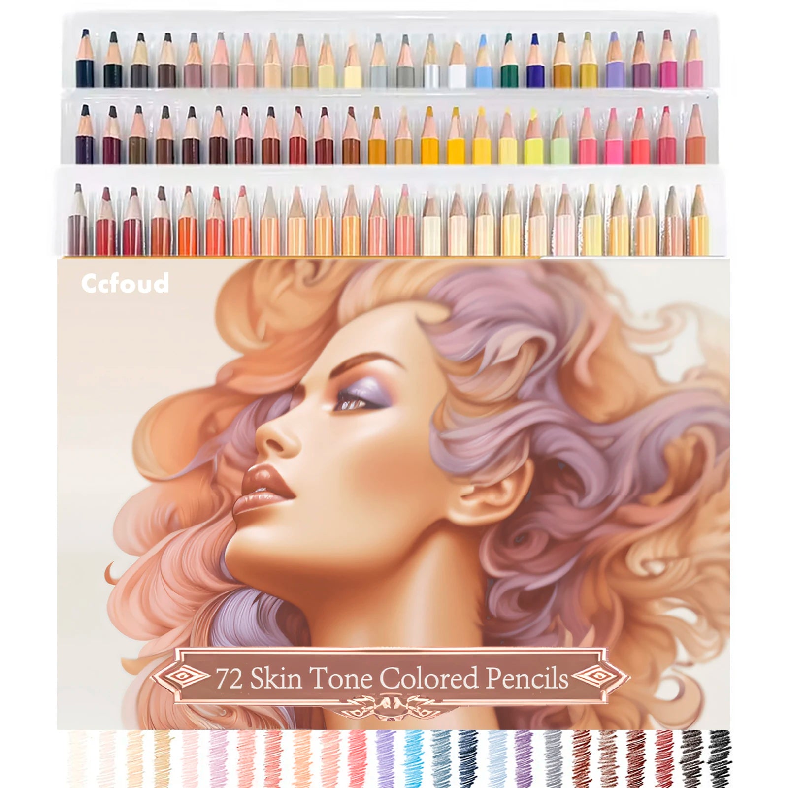 72 Skin Tones Colored Pencils Set