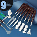9 Pcs Flower Art Scraper Texture Palette Knife