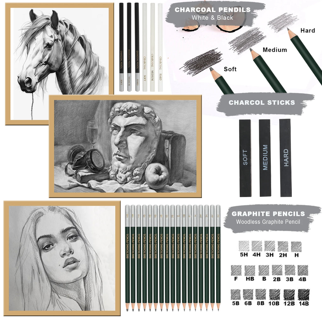 70 Pcs  Sketching Kit