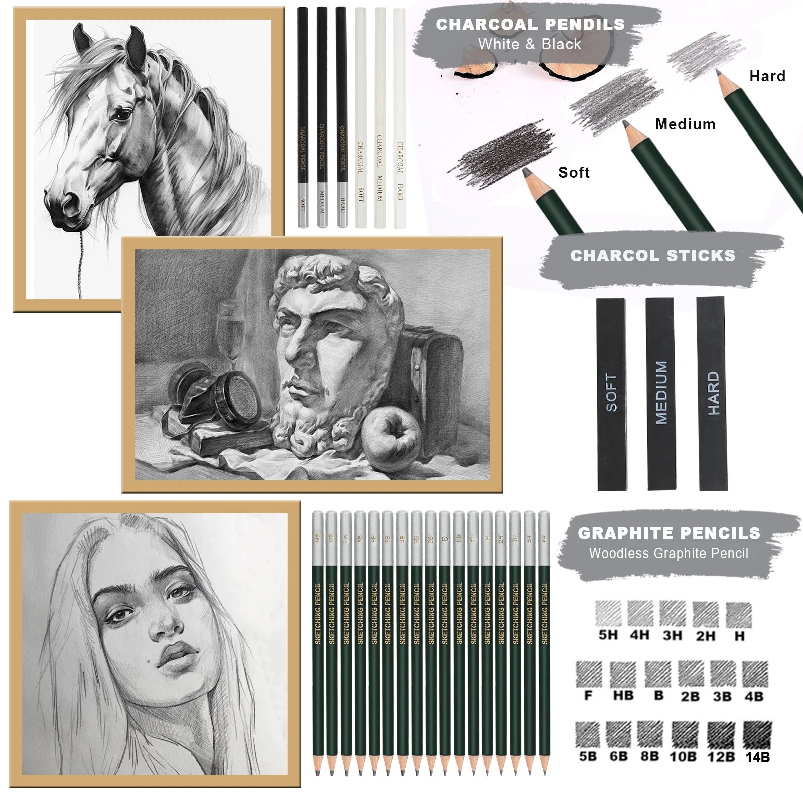 70 Pcs  Sketching Kit