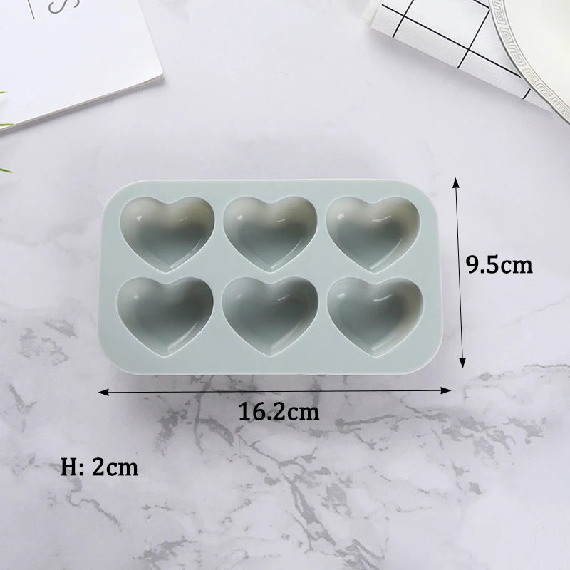 6 Holes Rose Flower Handmade Silicone Mold