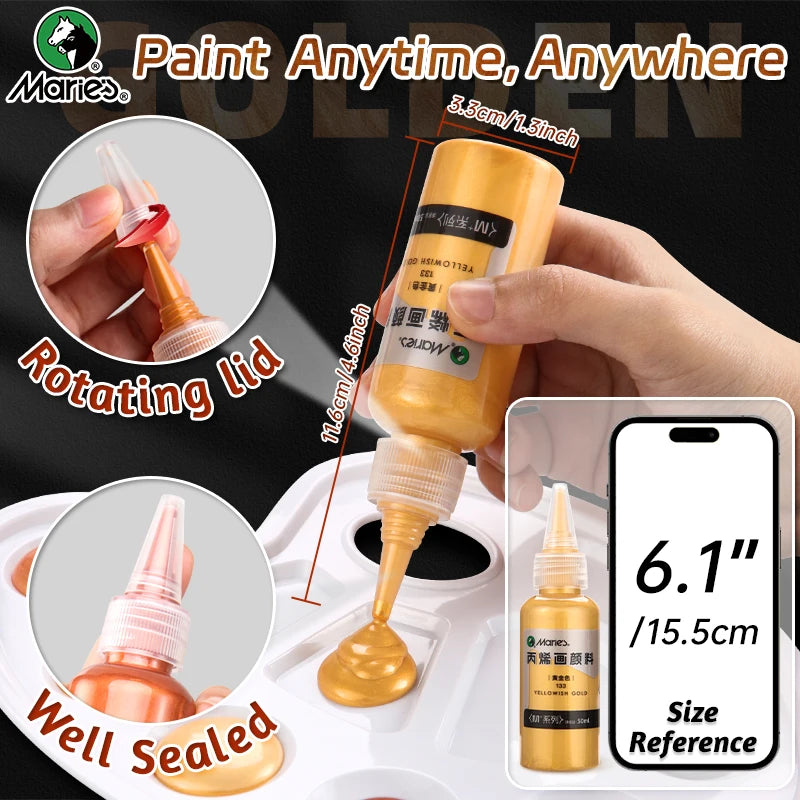 50ml Metallic Acrylic Paint