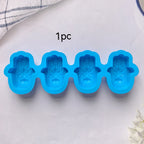 1pc 4-chamber palm silicone mold