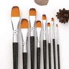 4/8pcs Flat Art Nylon Paint Brushes