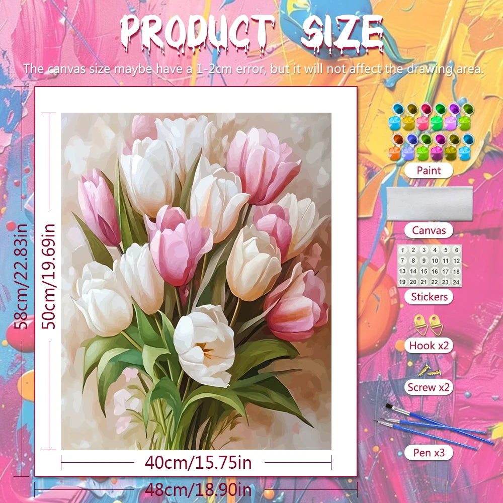 Paint By Number Kit Tulip Design