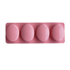 Silicone Soap Mold 4 Holes Oval Round Square DIY Soap Making Mould Homemade Mould Decoration Wax Candle Cake Tools