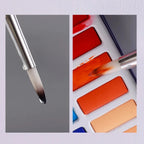 Beginner Brush Set - 9pcs Nylon Hair for Canvas Watercolor Acrylic Oil Painting, Artist Painting Tools