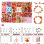 500pcs DIY Handmade Beaded Jewelry Making Kit