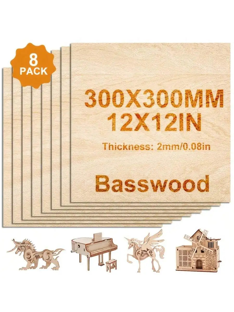4/8/16/32pieces of unfinished basswood plywood